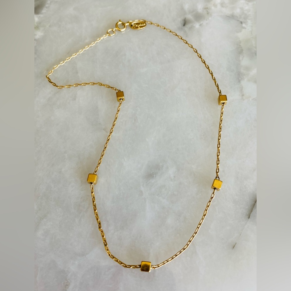 Vintage VENDOME Square Box Station Necklace 15”